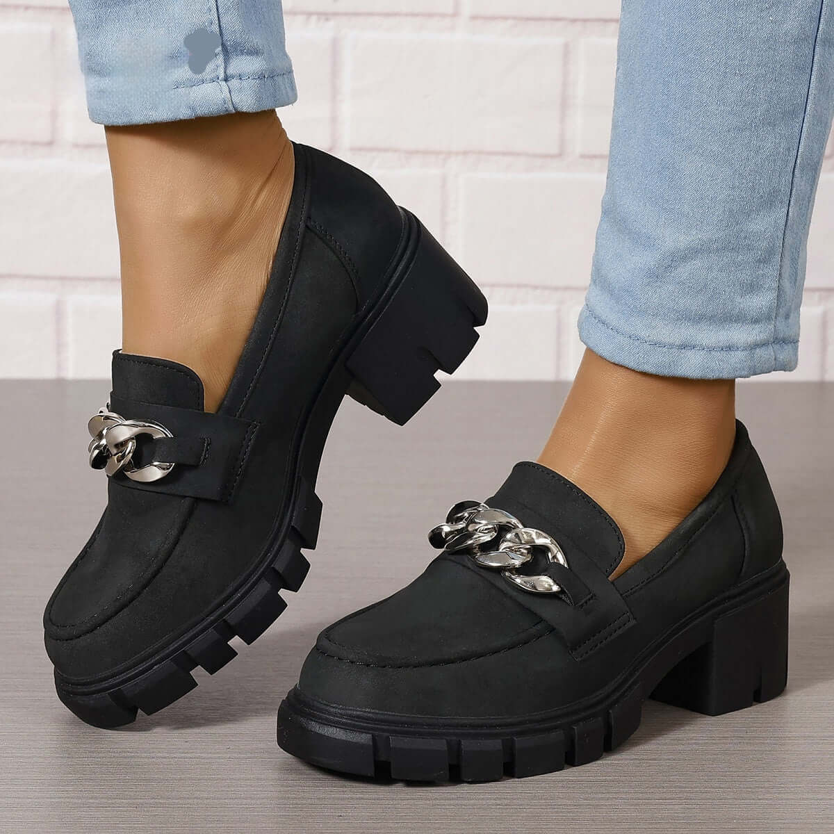 Plus Size Chain Women's Fashion Shoes